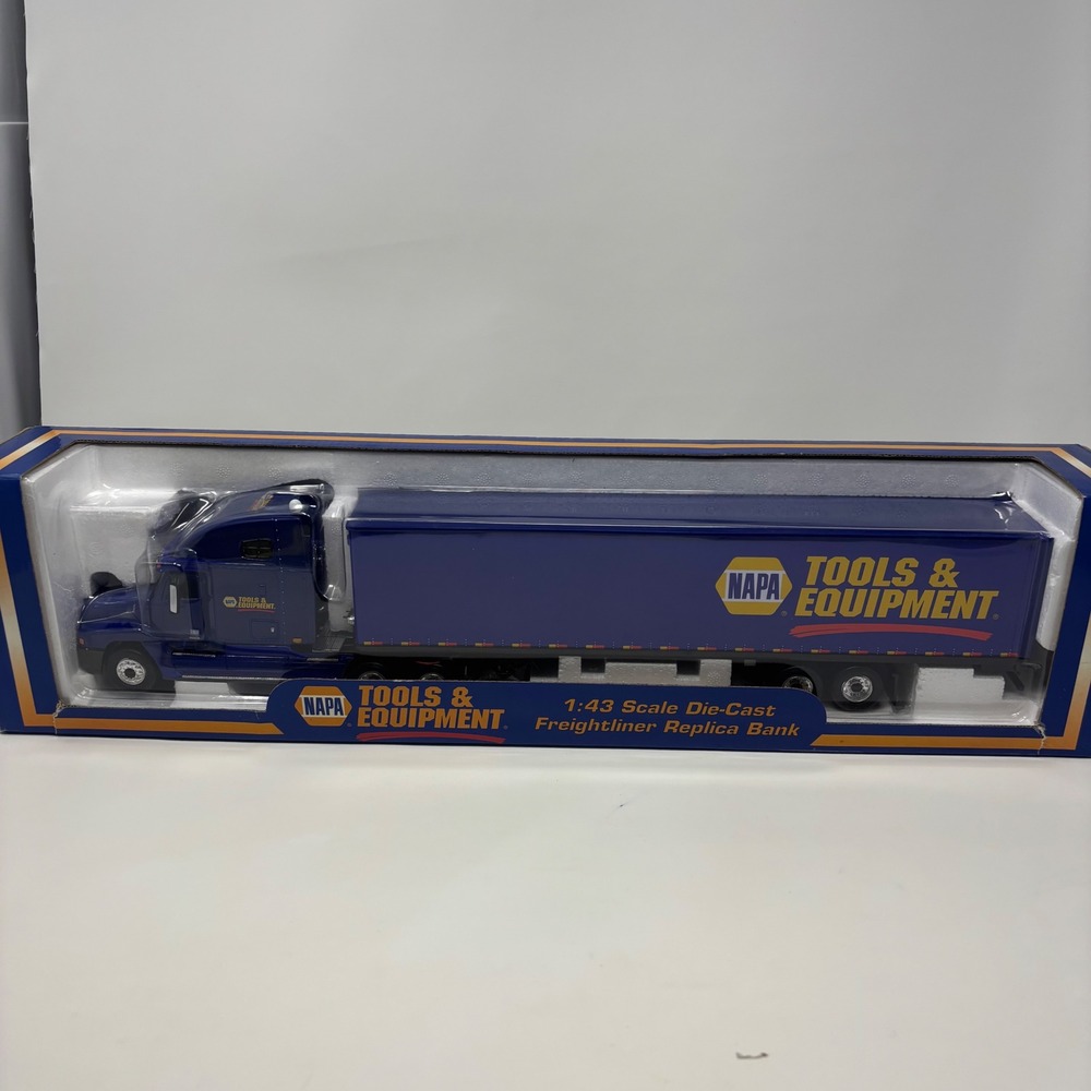 Crown Premiums NAPA Tools 1:43 Scale Die-Cast Freightliner Semi Truck Bank
